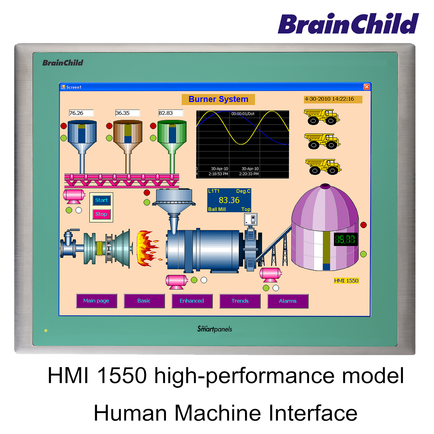 SmartPanels HMI 1550 is 15” of high-performance Human Machine Interface (HMI) / Operator Interface.